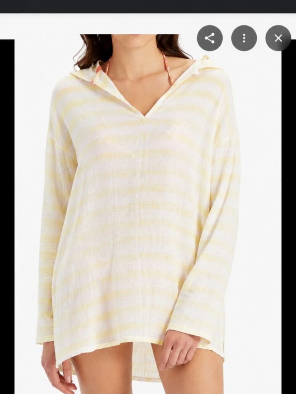 Onia Sophia Hooded Beach Coverup Lightweight Cotton